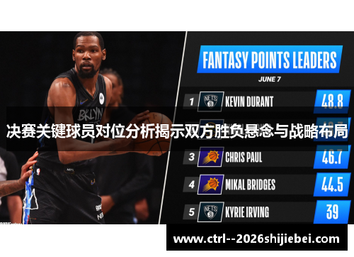 决赛关键球员对位分析揭示双方胜负悬念与战略布局